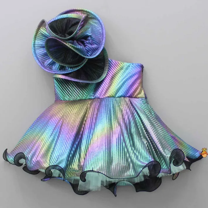Discount Pleated One Shoulder Multicolour Dress Dresses & Sets | Dresses