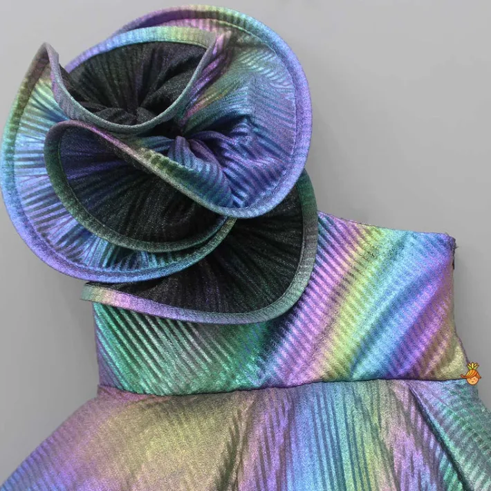 Discount Pleated One Shoulder Multicolour Dress Dresses & Sets | Dresses