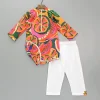Fashion Pleated Stylish Hem Multicolour Kurta And Pyjama BOY Twinning Sets | Indian Ethnic Wear