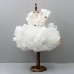 Discount Pleated Yoke Off White Butterfly Dress With Stiff Belt Dresses & Sets | Dresses