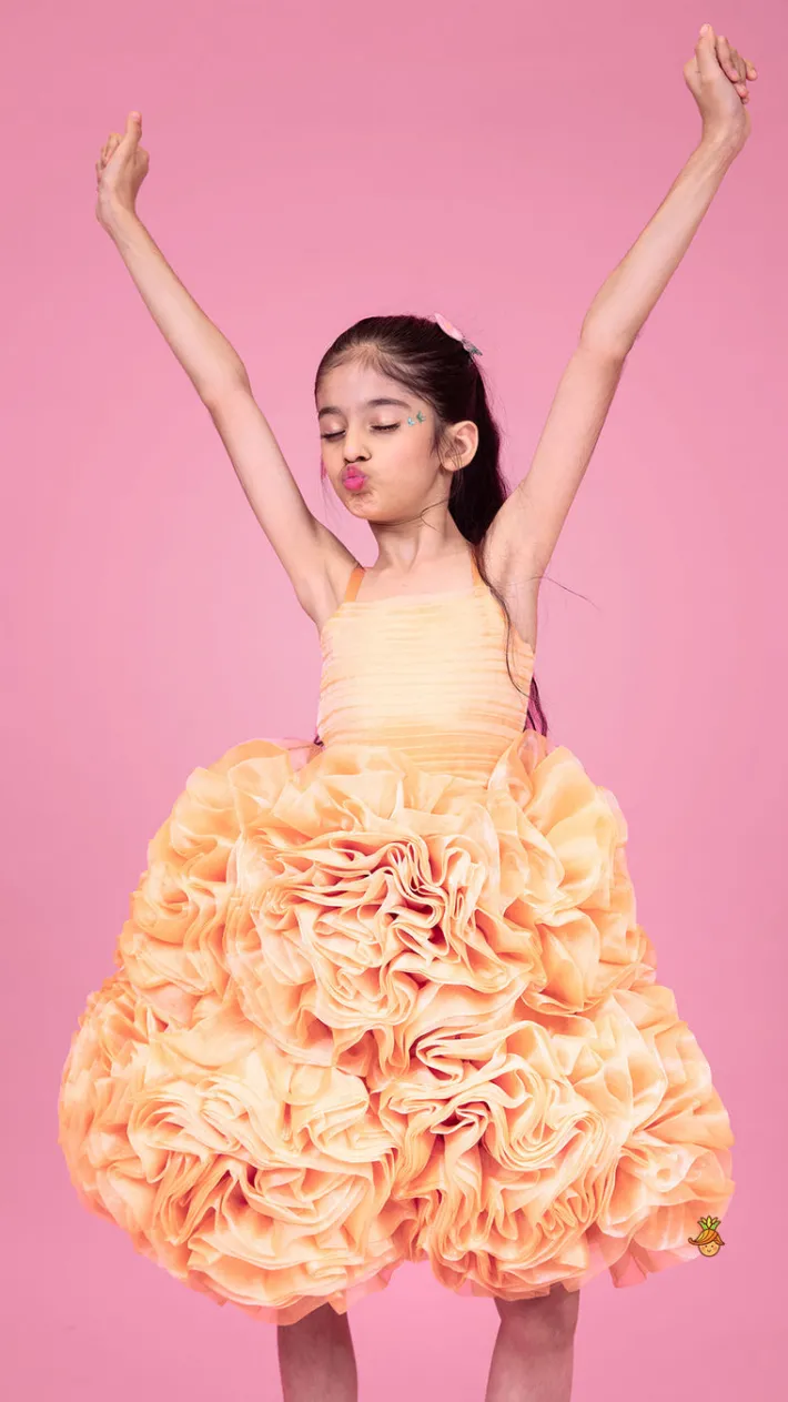 Best Pleated Yoke Organza Strappy Dress Dresses & Sets | Dresses
