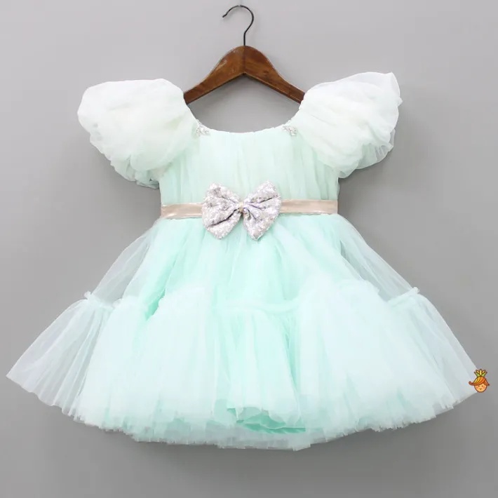 Hot Pretty Aqua Blue Party Wear Dress Dresses & Sets | Dresses
