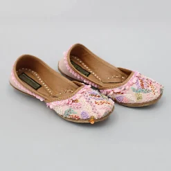 Sale Pretty Pink Embroidered Jutti Shoes