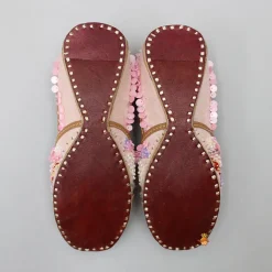 Sale Pretty Pink Embroidered Jutti Shoes