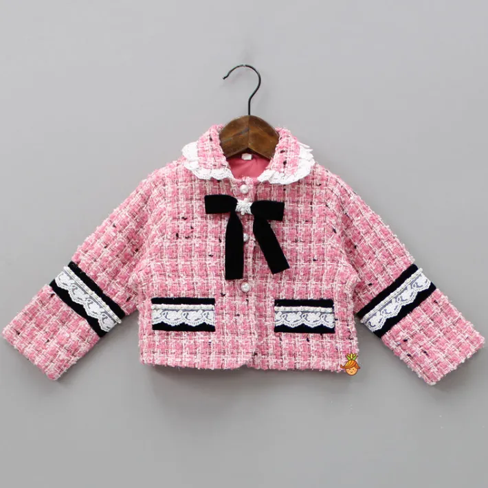 Outlet Pretty Pink Tweed Shirt Style Top And Skirt Dresses & Sets | Sets
