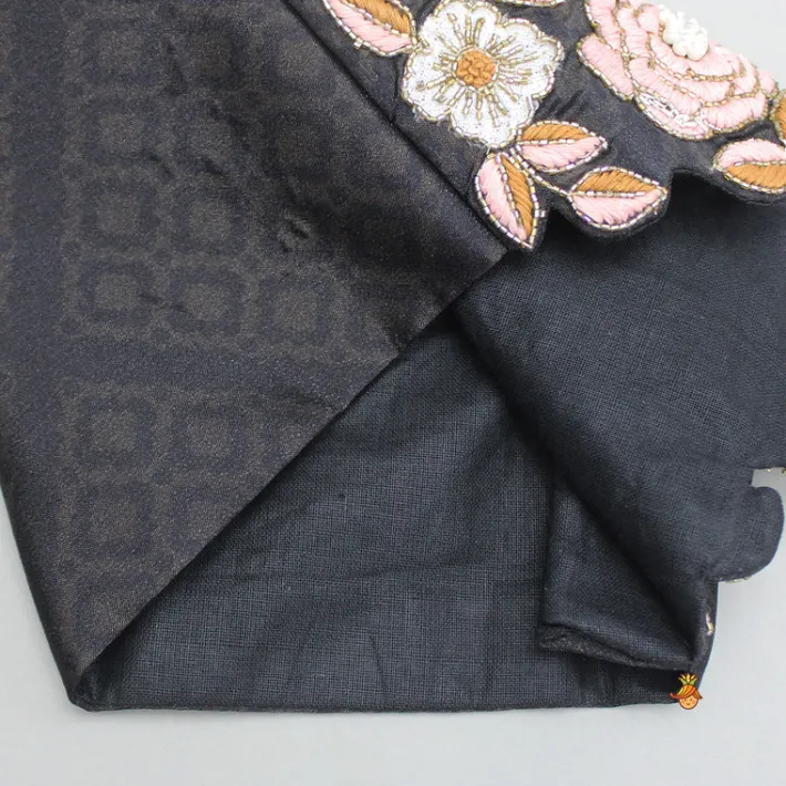 Outlet Printed Crop Top With Embroidered Jacket And Lehenga Ethnic Wear | Lehengas & Ghagras