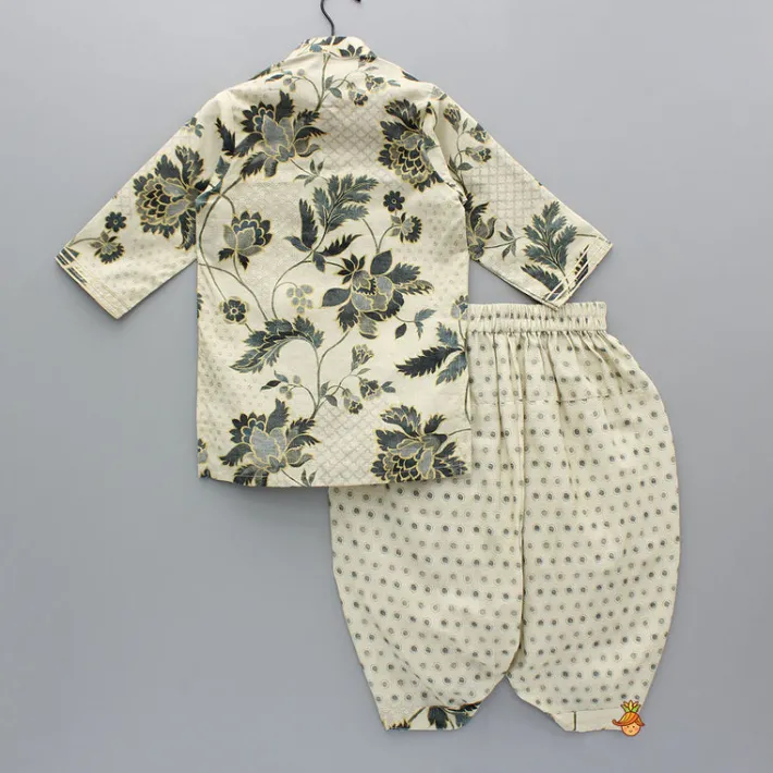 Fashion Printed Gota Lace Detailed Kurta And Dhoti BOY Indian Ethnic Wear | Ethnic Sets