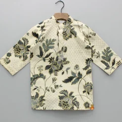 Fashion Printed Gota Lace Detailed Kurta And Dhoti BOY Indian Ethnic Wear | Ethnic Sets