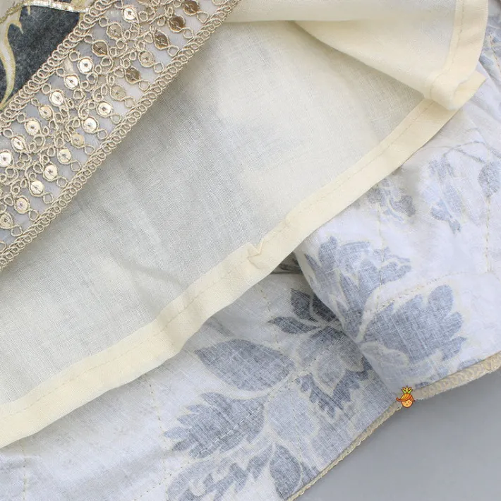 Best Printed Gota Lace Detailed Top And Tiered Lehenga Ethnic Wear | Lehengas & Ghagras