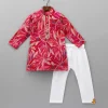 New Printed Multicolour Kurta And White Pyjama BOY Indian Ethnic Wear | Ethnic Sets