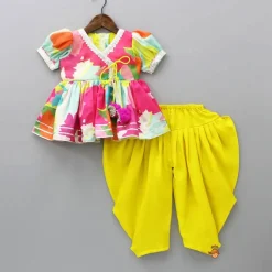 Discount Printed Multicoloured Kurti With Patiala Ethnic Wear | Dhotis & Patialas