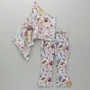 Discount Printed One Shoulder Top And Embroidered Cape With Matching Pant Dresses & Sets | Sets
