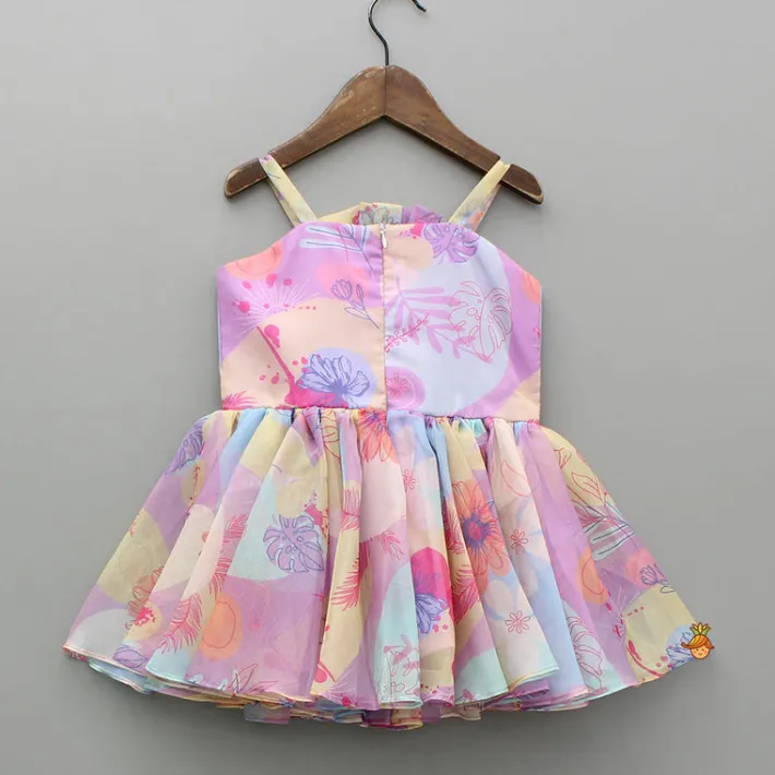 Best Printed Purple Sleeveless Strappy Dress Dresses & Sets | Dresses