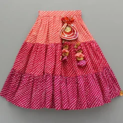 Online Printed Stylish Kurti And Lehenga With Attached Matching Potli And Dupatta Ethnic Wear | Lehengas & Ghagras