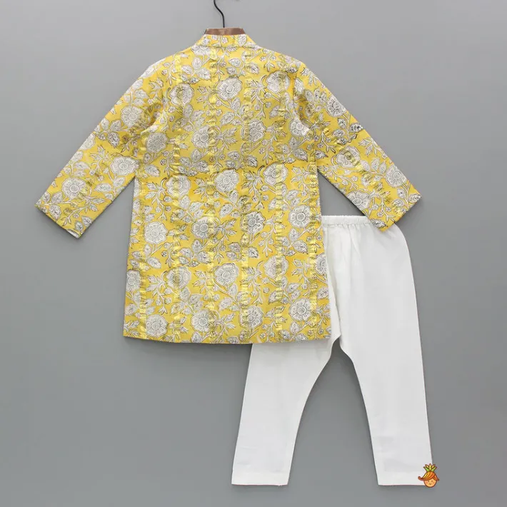 Best Printed Yellow Stylish Kurta And Pyjama BOY Twinning Sets | Indian Ethnic Wear