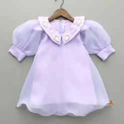 Sale Puff Sleeves Organza Lavender Dress Dresses & Sets | Dresses