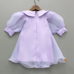 Sale Puff Sleeves Organza Lavender Dress Dresses & Sets | Dresses