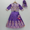 Discount Purple Chanderi Embroidered Top And Lehenga With Dupatta Ethnic Wear | Lehengas & Ghagras