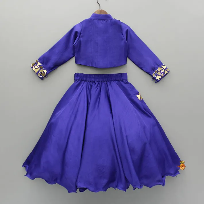 Outlet Purple Embellished Top And Lehenga Ethnic Wear | Lehengas & Ghagras