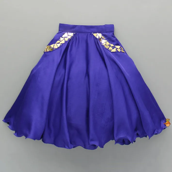 Outlet Purple Embellished Top And Lehenga Ethnic Wear | Lehengas & Ghagras