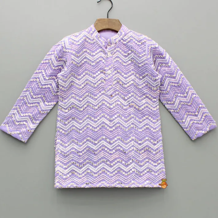 Clearance Purple Embroidered Kurta And Pyjama BOY Indian Ethnic Wear | Ethnic Sets