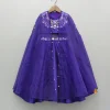 Best Purple Embroidered Top And Lehenga With Long Embellished Cape Ethnic Wear | Lehengas & Ghagras