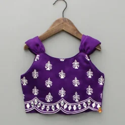 Outlet Purple Embroidered Top And Lehenga Ethnic Wear | Lehengas & Ghagras
