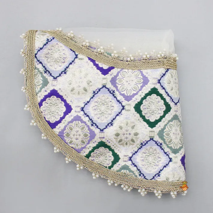 New Purple Embroidered Top And Lehenga With Pouch And Dupatta Ethnic Wear | Lehengas & Ghagras