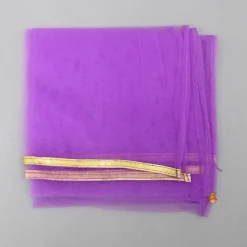 Hot Purple Gota Lace Embroidered Top With Floral Printed Lehenga And Dupatta Ethnic Wear | Lehengas & Ghagras