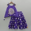 New Purple Gota Work Embroidered Stylish Flared Top With Palazzo Ethnic Wear | Palazzos & Shararas