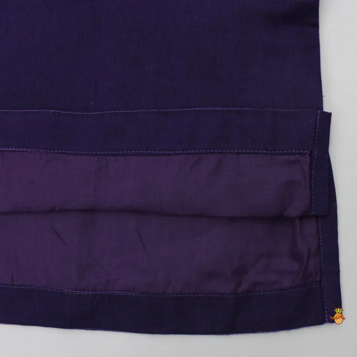 Hot Purple Kurta And White Dhoti BOY Twinning Sets | Indian Ethnic Wear
