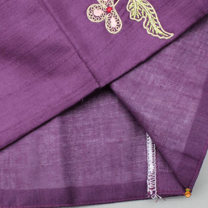 Best Purple Kurta With Embroidered Jacket And Pyjama BOY Indian Ethnic Wear | Ethnic Sets