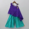 Hot Purple One Shoulder Stylish Kurti And Flared Palazzo Ethnic Wear | Palazzos & Shararas