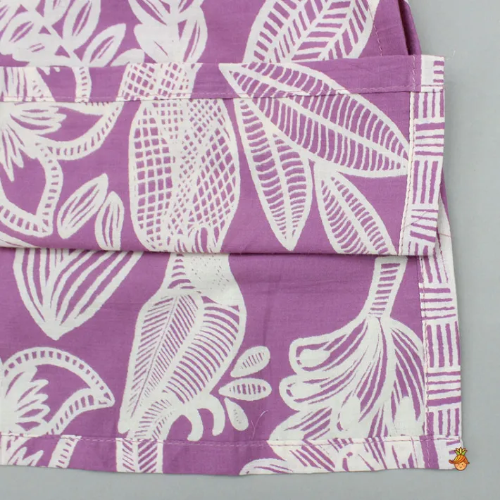 Clearance Purple Printed Kurta And Pyjama BOY Indian Ethnic Wear | Ethnic Sets