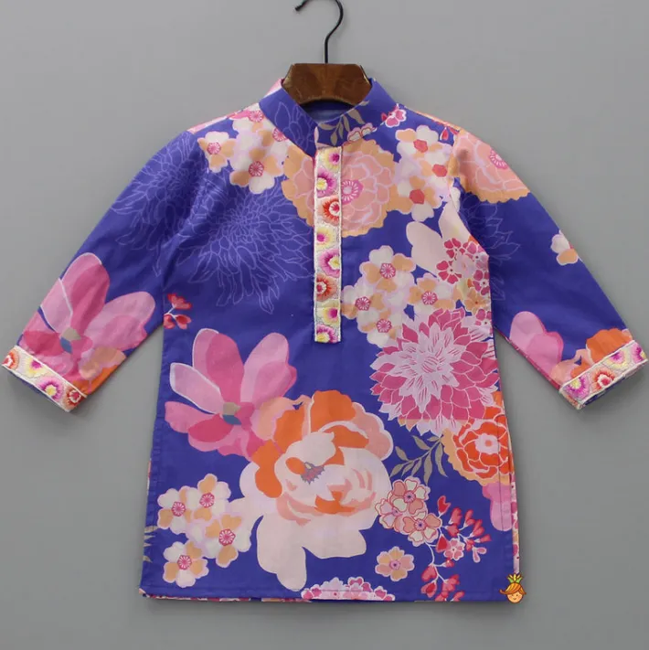 New Purple Printed Kurta With Jacket And Pyjama BOY Indian Ethnic Wear | Ethnic Sets