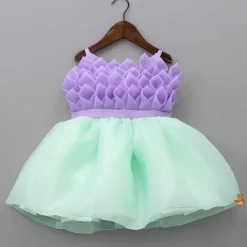 Best Purple Rose Petal Dual Tone Dress With Detachable Bow Dresses & Sets | Dresses