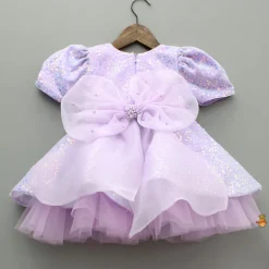 Hot Purple Sequin Dress Adorned With Matching Bows Dresses & Sets | Dresses