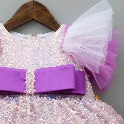 New Purple Sequined Ruffle Dress Dresses & Sets | Dresses