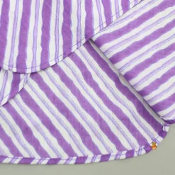 Fashion Purple Striped Kurta And Floral Printed Jacket With Pyjama BOY Indian Ethnic Wear | Ethnic Sets