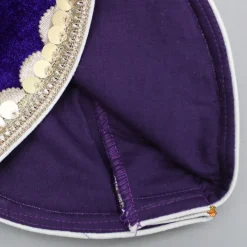 New Purple Velvet Lace Detailed Top And Lehenga With Dupatta Ethnic Wear | Lehengas & Ghagras