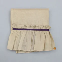 Sale Purple Yoke-Embroidered Shimmery Top And Lehenga With Dupatta Ethnic Wear | Lehengas & Ghagras