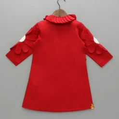 Outlet Red Artificial Flowers Embellished Dress Dresses & Sets | Dresses