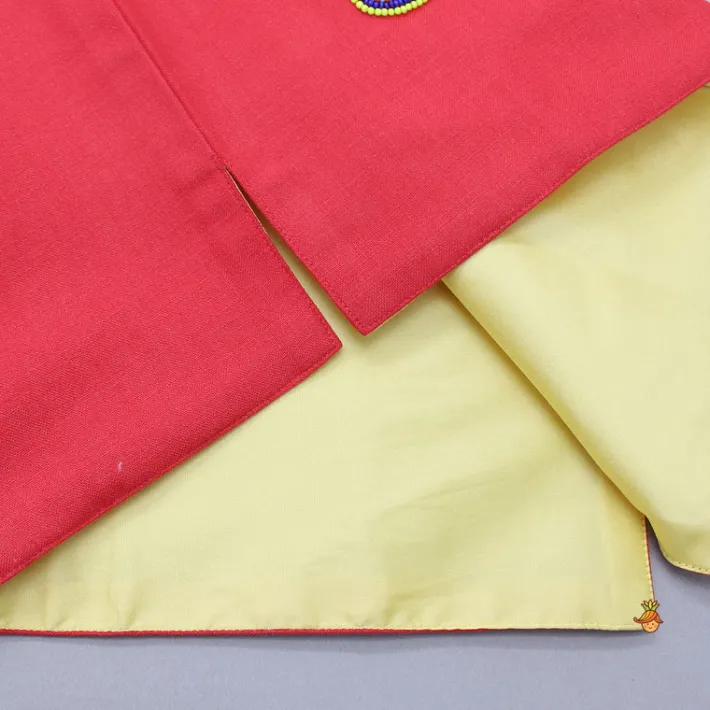 Sale Red Beads Embroidered Jacket BOY Indian Ethnic Wear | Ethnic Jackets