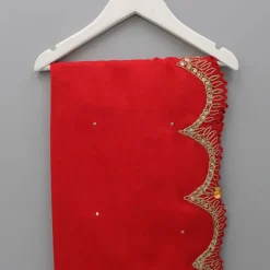 Online Red Dupatta With Sequins And Thread Embroidery Ethnic Wear