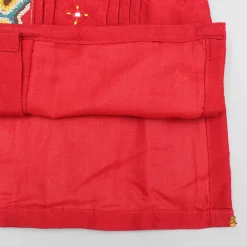 Discount Red Embroidered And Pintuck Detailed Kurta With Pyjama BOY Indian Ethnic Wear | Ethnic Sets
