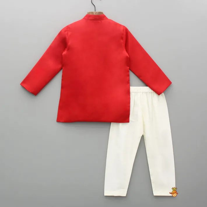 Best Red Embroidered Sherwani And Pyjama BOY Indian Ethnic Wear | Sherwani Sets