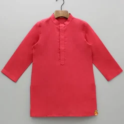 New Red Kurta With Multicolor Embroidered Jacket And Pyjama BOY Indian Ethnic Wear | Ethnic Sets