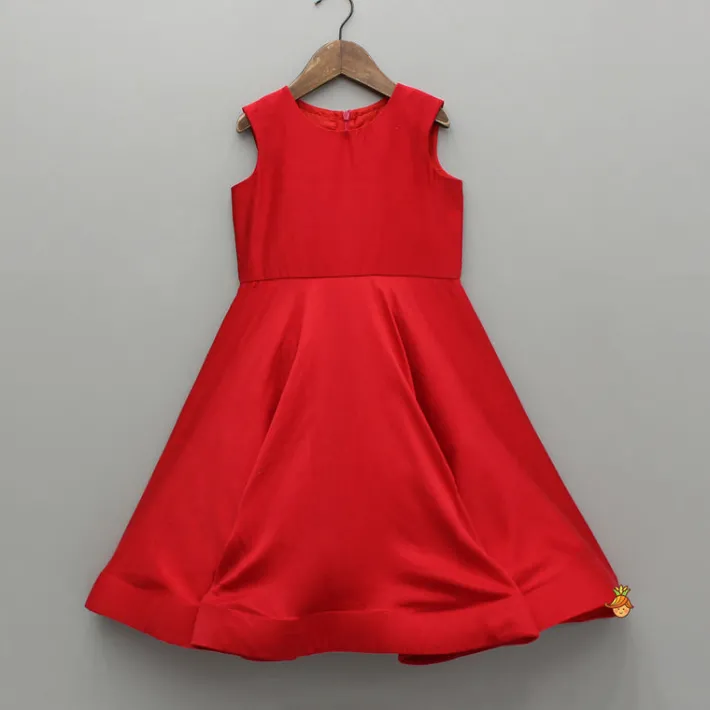 Best Red Kurti With Embroidered Shoulder Flap Jacket Ethnic Wear | Kurtis & Jumpsuits