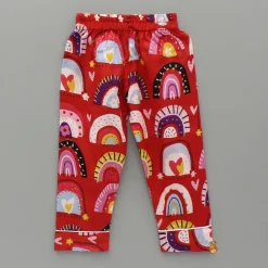 Best Red Multicolour Printed Notch Collar Sleepwear BOY Sleep Wear | Sleepwear