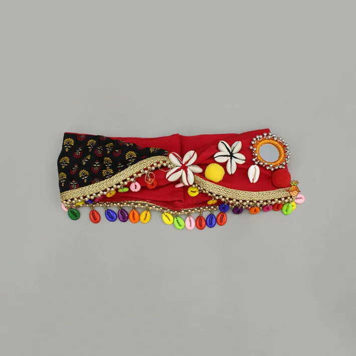 Discount Red Printed And Embellished Head Band Hair Accessories | Head Bands